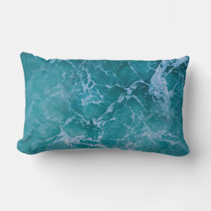 Coussin Rectangle Vagues profondes de l'océan bleu