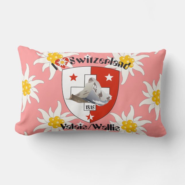 Coussin Rectangle Valais Suisse (Recto)