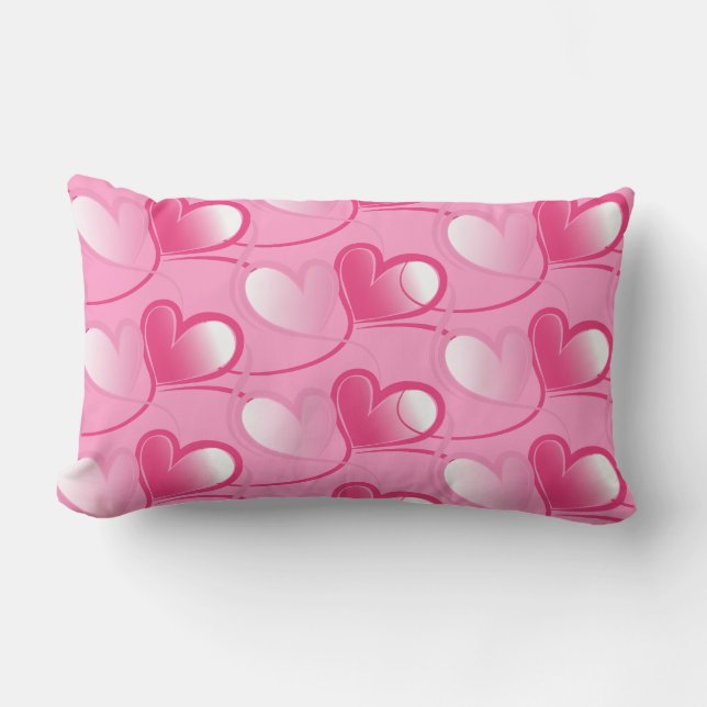 Coussin Rectangle Valentine Coeurs Jeu d'oreiller (Recto)