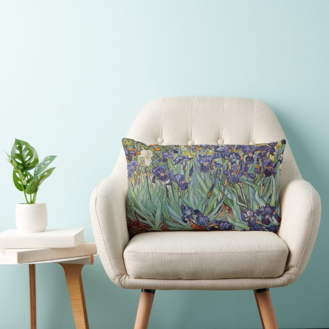 Coussin Rectangle Van Gogh Irises Peinture impressionniste (Chaise)