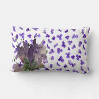 Coussin Rectangle vase violette