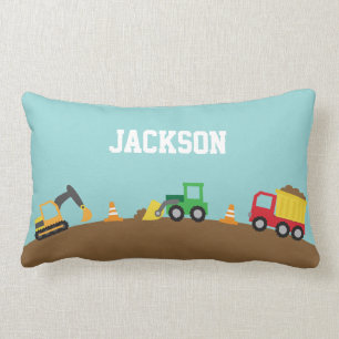 Coussin Rectangle Véhicules de construction mignons Décoration de ch