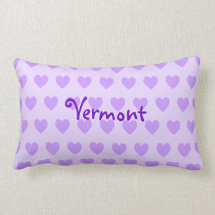 Coussin Rectangle Vermont sur Purple Heart Motif