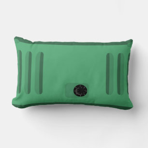 Coussin Rectangle Verrou de l'école secondaire Fun Green Happy Desig