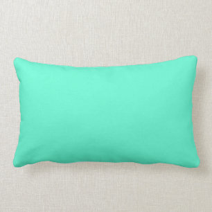 Coussin Rectangle Vert cyan néon solide