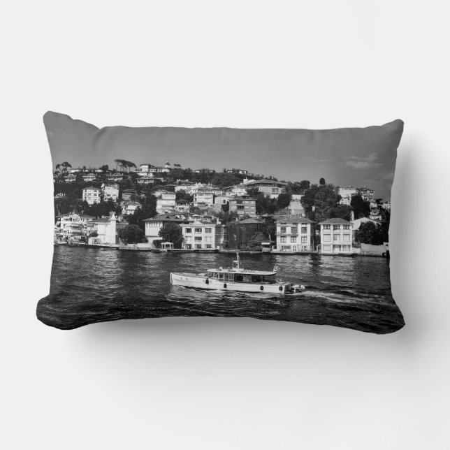 Coussin Rectangle Vibe d'été dans le Bosphore à Istanbul (Recto)