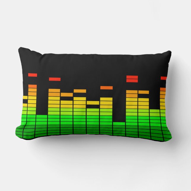 Coussin Rectangle Vibraphone d'égaliseur du battement du décor de (Recto)