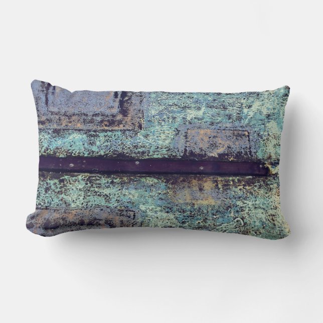 Coussin Rectangle vieux bateau bleu (Recto)