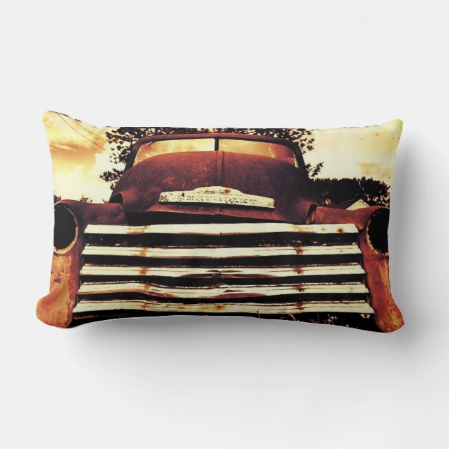 Coussin Rectangle Vieux Camion d'Agriculture Chevy (Recto)