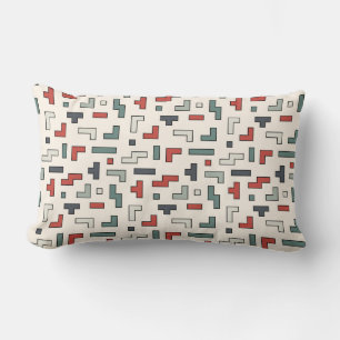 Coussin Rectangle Vieux jeu vidéo carré sans couture motif, arrière