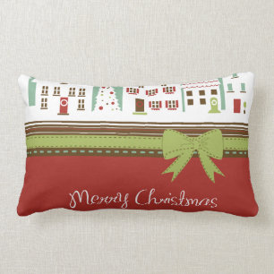 Coussin Rectangle Ville de Noël