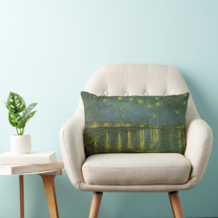 Coussin Rectangle Vincent van Gogh - Nuit étoilée sur le Rhône