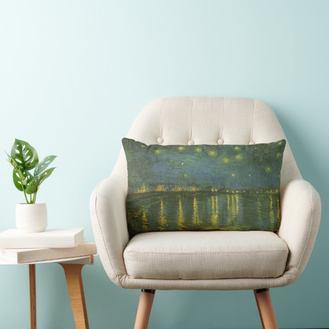 Coussin Rectangle Vincent van Gogh - Nuit étoilée sur le Rhône (Chaise)
