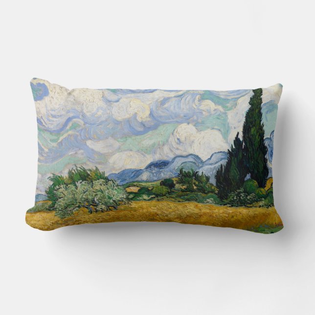 Coussin Rectangle Vincent Van Gogh Wheat Field With Cypresses (Recto)