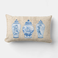 Vintage Blue Willow Chinoiserie Ginger Jars