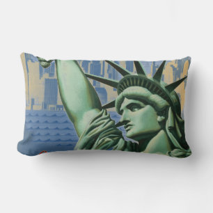 Coussin Rectangle Vintage New York Invitations Vous Voyage Publicité