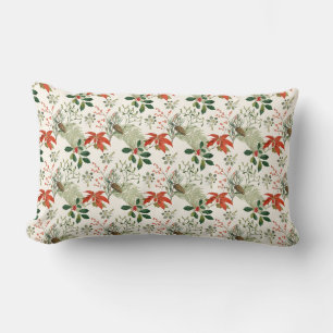 Coussin Rectangle Vintage Noël Motif de verdure
