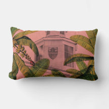 Vintage Tropical Bahamas Lumbar Cushion