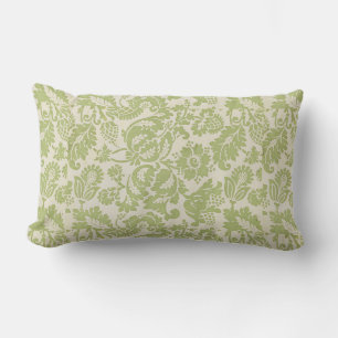 Coussin Rectangle Vintage William Morris Floral Motif Vert