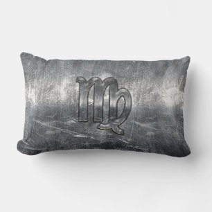 Coussin Rectangle Virgo Zodiac Sign dans Grunge Distressed Style Dec