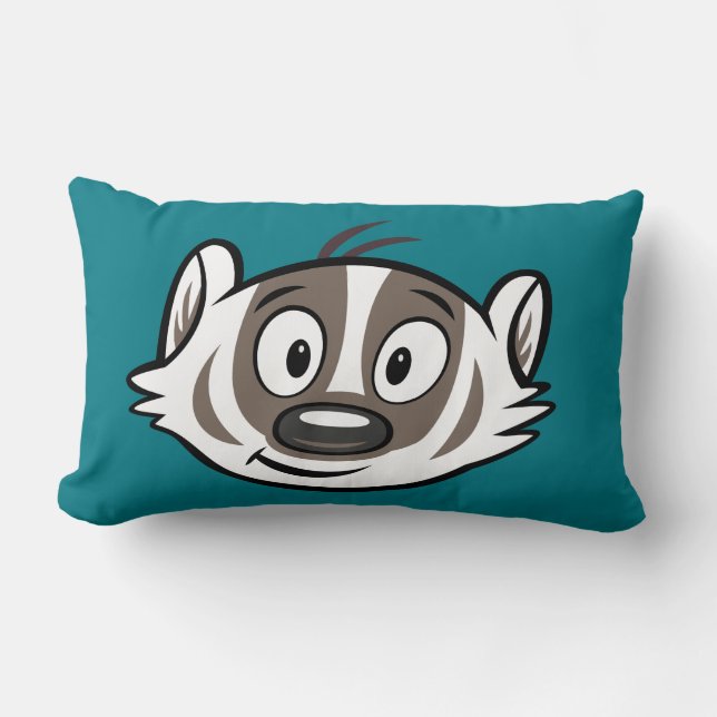 Coussin Rectangle Visage de blaireau de boomer du raton laveur | de (Recto)