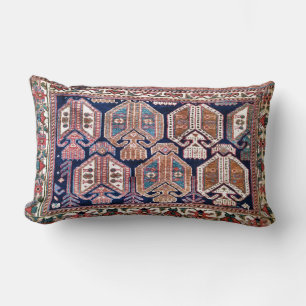 Coussin Rectangle Visage Perse antique Conception de tapis Oriental