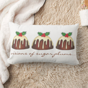Coussin Rectangle Visions de Sugar Plums Plum Pudding Vacances