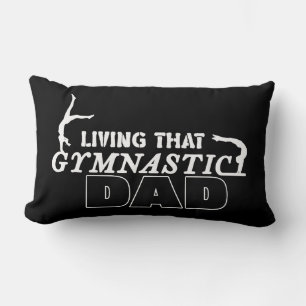 Coussin Rectangle Vivant ce papa de gymnastique, amateur de gymnasti