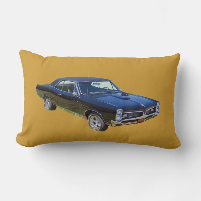 Coussin Rectangle Voiture 1967 de muscle de Pontiac GTO (Recto)
