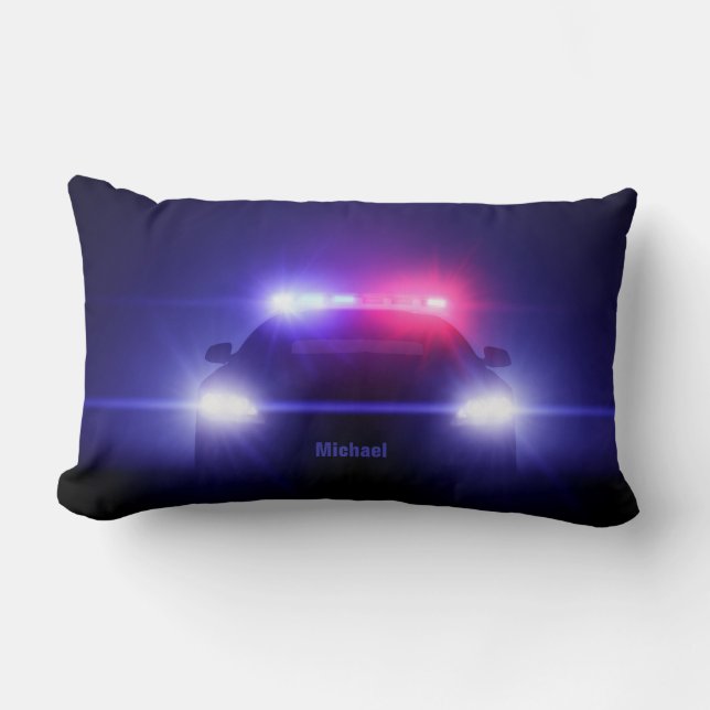 Coussin Rectangle Voiture de police de cannette de fil avec de (Recto)