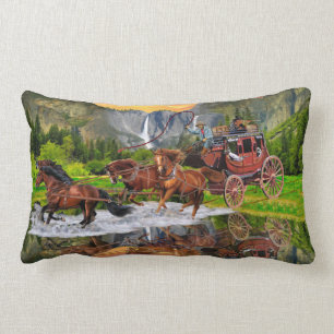 COUSSIN RECTANGLE VOITURE DE WELLS FARGO