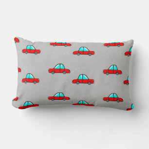 Coussin Rectangle Voitures rouges en gris