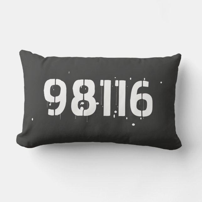Coussin Rectangle Votre code postal (Recto)