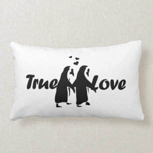 Coussin Rectangle Vrai Amour (Pingouin)