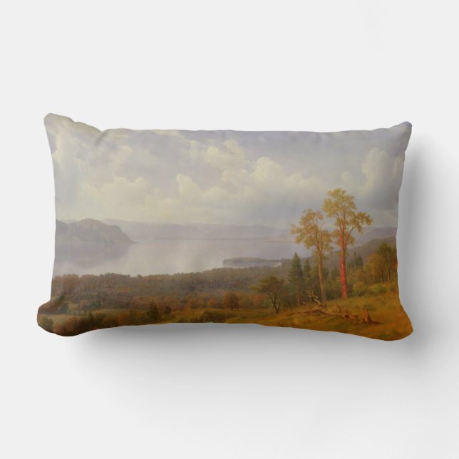 Coussin Rectangle Vue sur le Hudson regardant à travers le Tappen (Recto)