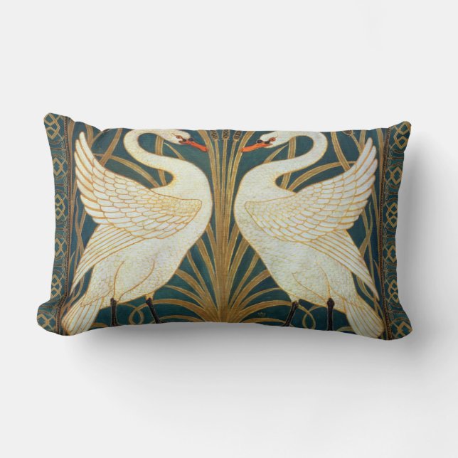 Coussin Rectangle Walter Crane Swan (Recto)