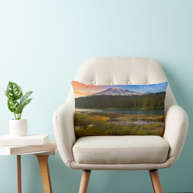Coussin Rectangle Water | Mt. Rainier National Park, Washington (Chaise)