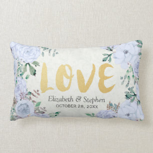 Coussin Rectangle Wedding shower Elegant Aquarelle Botanique Floral
