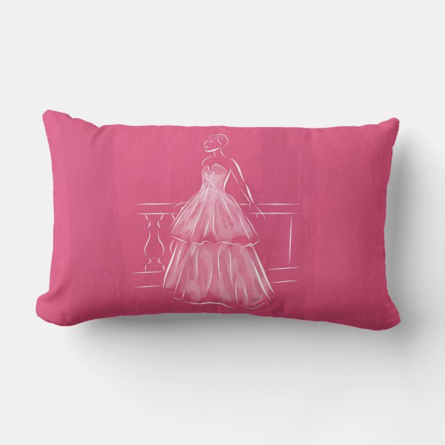 Coussin Rectangle White Out Gown Espace Négatif (Recto)