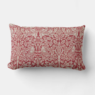 Coussin Rectangle William Morris Animaux Vintages Oiseaux Lapins Ros