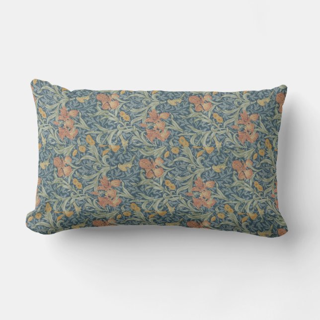 Coussin Rectangle William Morris Art Décoratif Iris Motif (Recto)