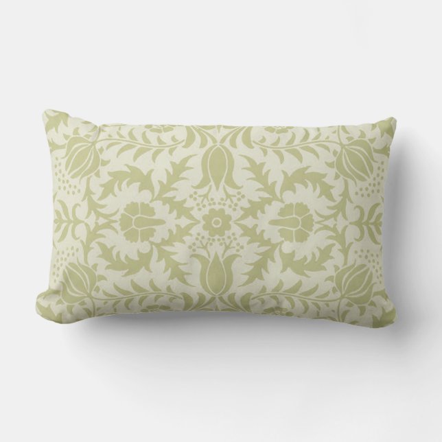 Coussin Rectangle William Morris Borge Mariage Soft Green (Recto)