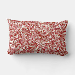Coussin Rectangle William Morris Cherry Red Larkspur Motif