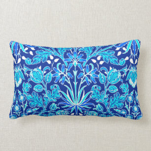 Coussin Rectangle William Morris Hyacinth Imprimer, Navy et Cobalt B