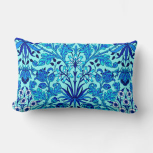 Coussin Rectangle William Morris Hyacinth Print, Aqua et Turquoise
