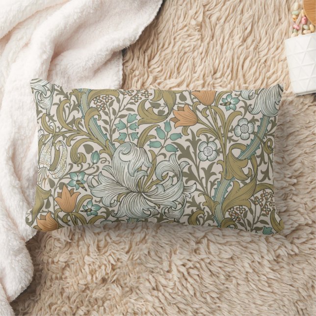 Coussin Rectangle William Morris Lys doré bleu classique (Couverture)
