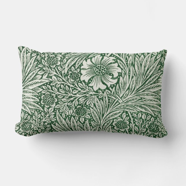 Coussin Rectangle william morris marigold fleurs vertes (Recto)