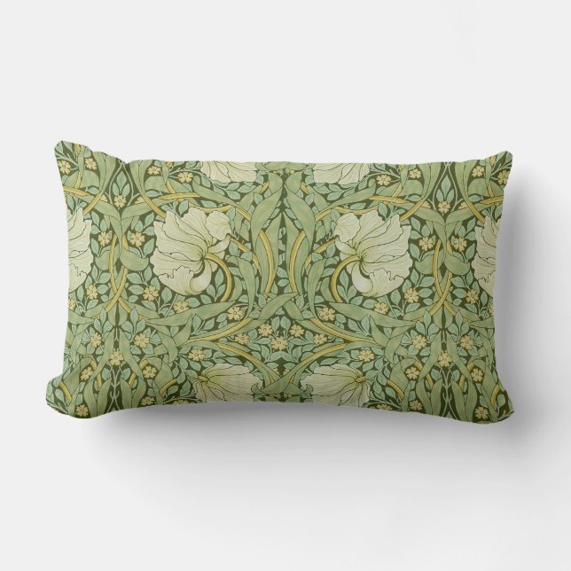 Coussin Rectangle William Morris Pimpernel Fond d'écran bleu Floral (Recto)