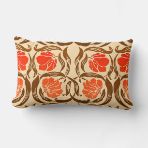 Coussin Rectangle William Morris Pimpernel, Mandarin Orange & Brown