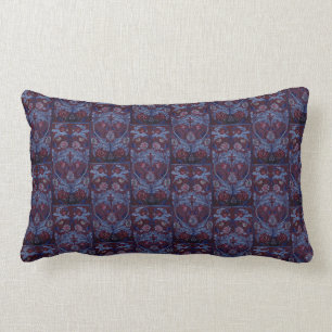 Coussin Rectangle William Morris Vintage Broderie textile florale